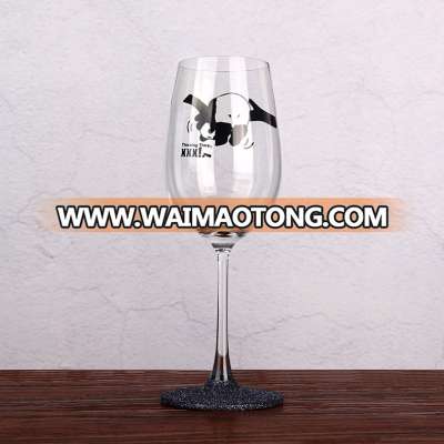 Hot Selling Wholesale Price Customized Wine Glass Glitter Powder