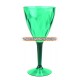 DD 440ml plastic round green wine glass